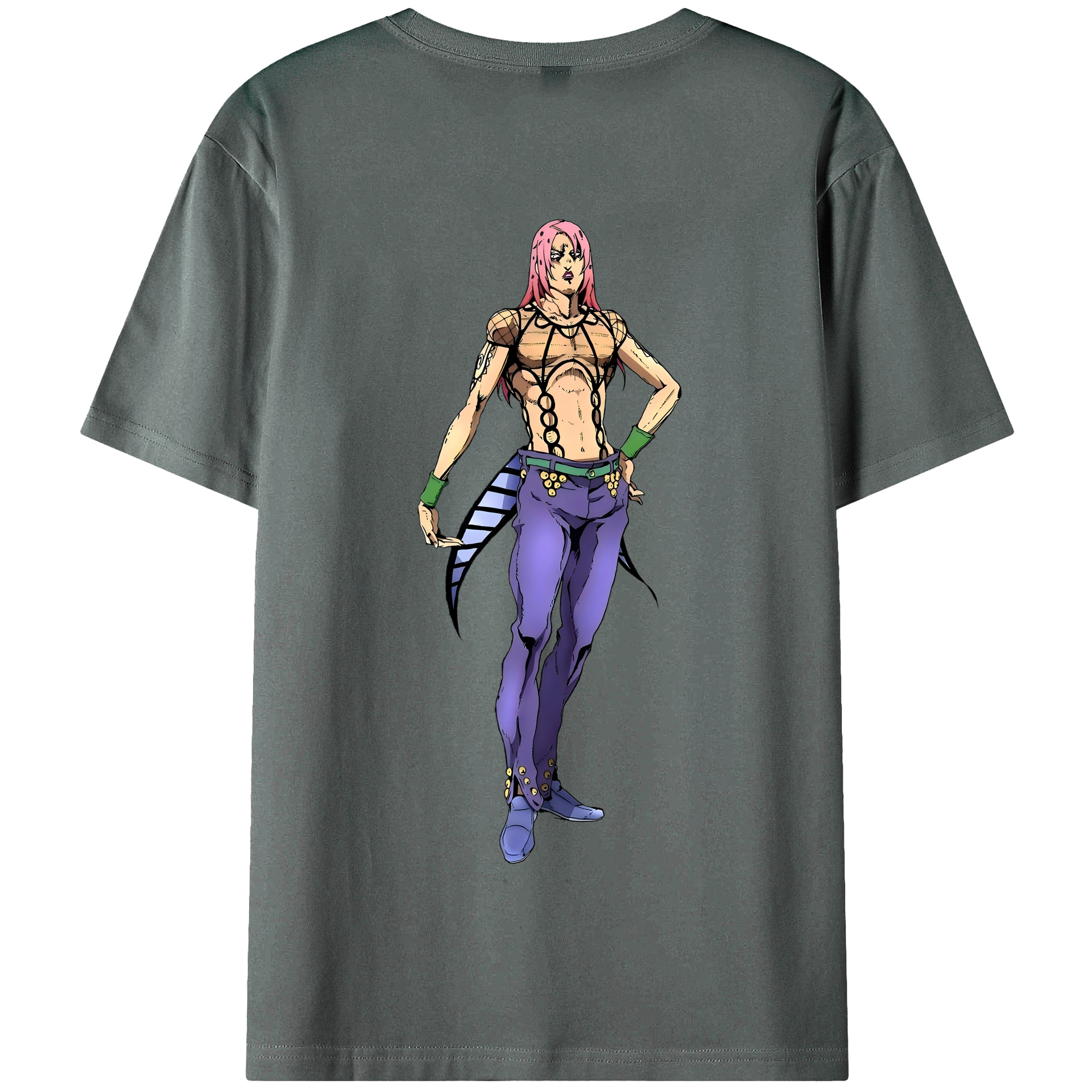 （画像用） ジョジョの奇妙な冒険 ビネガー?ドッピオ JoJo's Bizarre Adventure Vinegar Doppio 綿100％半袖Tシャツ（背面プリント）